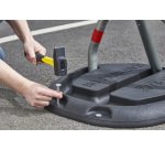 Barrière de parking 3 pieds en caoutchouc recyclé