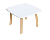 Table basse Woody H.40 x L.60 x P.60 cm piètement bois massif
