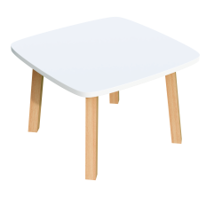 Table basse Woody H.40 x L.60 x P.60 cm piètement bois massif