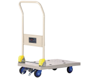 Prestar® Chariot pliable avec frein plateau polypropylène 150 kg 710 x 455 mm
