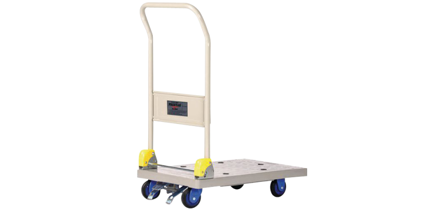Prestar® Chariot pliable avec frein plateau polypropylène 150 kg 710 x 455 mm