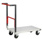 Chariot pliable plateau mélaminé 250 kg 850 x 500 mm roue caoutchouc
