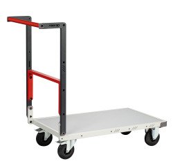 Chariot pliable plateau mélaminé 250 kg 850 x 500 mm roue caoutchouc