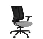 Bürostuhl Ergonomic MAXPRO, Stoff und Netz, mit 2D-Armlehnen, synchronem Mechanismus, schwarzen Füßen