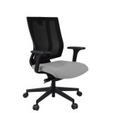 Fauteuil de bureau ergonomique MAXPRO, tissu et maille, avec accoudoirs 2D, mécanisme synchrone, pieds aluminium