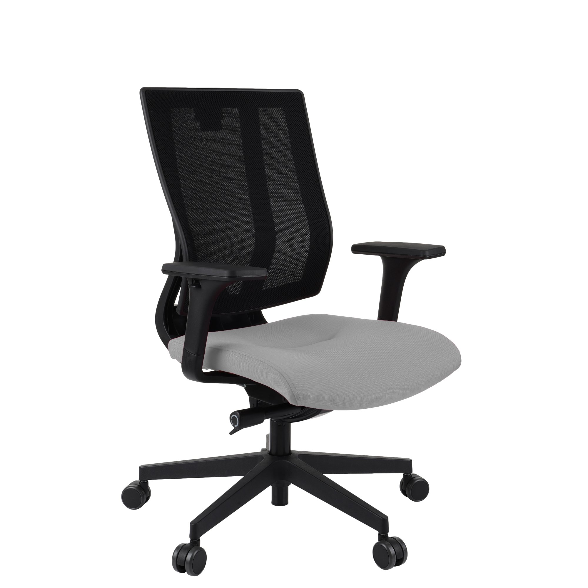 Fauteuil de bureau ergonomique MAXPRO, tissu et maille, avec accoudoirs 2D, mécanisme synchrone, pieds aluminium
