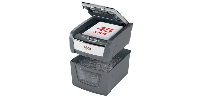 Destructora automática Rexel Optimum AutoFeed 45X de corte en partículas