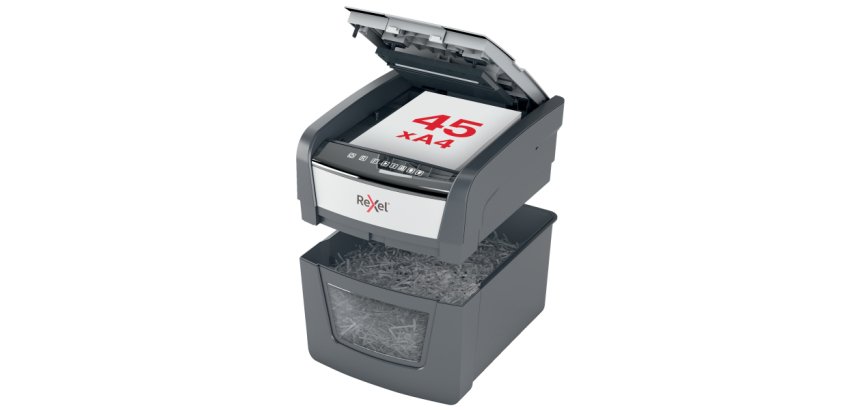 Destructora automática Rexel Optimum AutoFeed 45X de corte en partículas