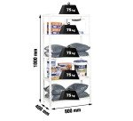 Estantería Simon Rack advantage mini 5/400 blanco 180x80x40