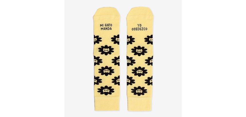 Calcetines "Mi gato manda, yo obedezco" talla 36-41