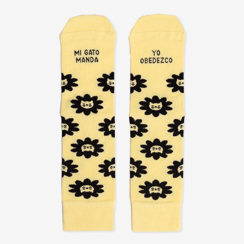 Calcetines "Mi gato manda, yo obedezco" talla 36-41