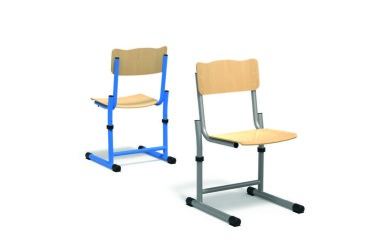 Regelbare schoolstoel Fabiano beuk met slede onderstel - Maat T 3 tot 6 - 3de kleuterschool tot 6de leerjaarbasisschool