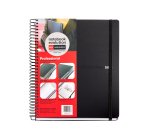 Notebook The Original, Couverture souple, A5, quadrillage 5x5 mm + Lisse, 120 feuilles de 2 couleurs, Miquelrius, Noir, Professionnel.
