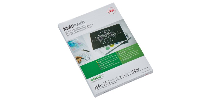 Paquete de 100 fundas de plastificación térmica GBC A4, 2 x 75 micras, mate