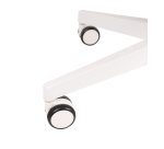 Chaise de bureau ergonomique Marti, tissu, mécanisme synchrone + réglage profondeur d'assise, appui-tête, accoudoirs 3D , piètement roulettes blanc