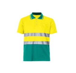 Polo alta visibilidad bicolor manga corta