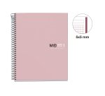Notebook The Original, Couverture rigide, A5, quadrillage 5x5 mm, 80 feuilles de 1 couleur, Miquelrius, Sable.

