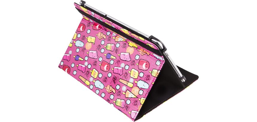 Funda Universal Estampada (9 - 10.4) Cool Ice Pop Metal Rojo puntos blancos