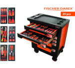 Servante équipée de 29 outils avec 6 modules