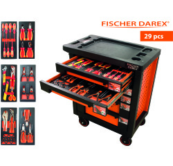 Servante équipée de 29 outils avec 6 modules