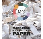 Notebook Eco Emotions, Carton recyclé, A4, quadrillage 5x5 mm, 80 feuilles de 1 couleur, Miquelrius, Bleu.
