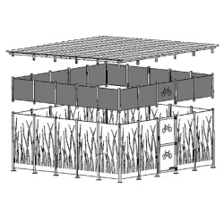 Réhausse pour abri 5x5m M107V5RO/TB/BA