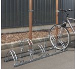 Râtelier 5 vélos sur 2 niveaux  finition zinguée