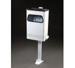 Papelera cenicero blanca basculante suelo 25L Dahi