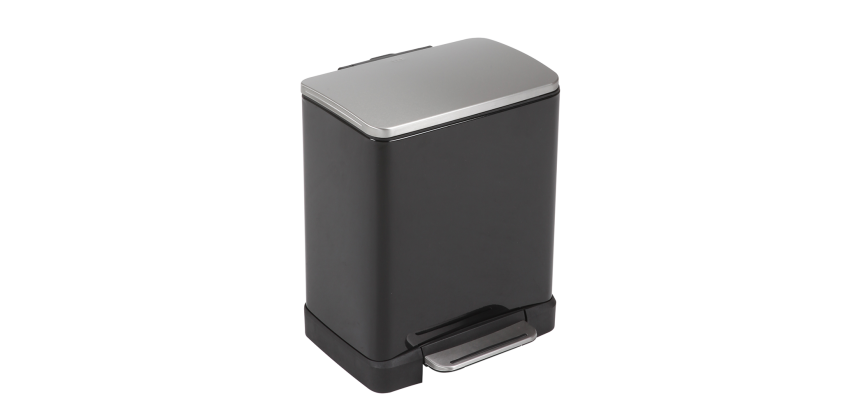Pedal-Mülleimer für Mülltrennung E-Cube 10 + 9L