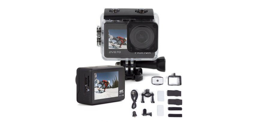 PRIXTON Cámara deportiva 4K Dual Screen | DV670