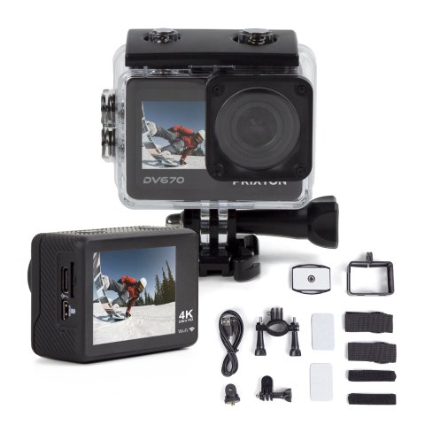 PRIXTON Cámara deportiva 4K Dual Screen | DV670