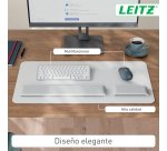 Alfombrilla de escritorio grande de cuero Leitz - Gris claro