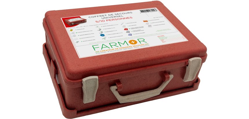 Coffret de secours 100 % Recyclable Universel 5/10 personnes