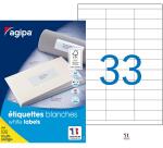 Étiquettes adresses 70 x 25 mm Agipa 119007 - Boîte de 3300