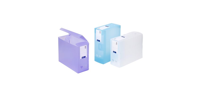 Boîte de classement MAXIDOC - A4 - Dos 12 cm - polypropylène PROPYSOFT VIQUEL - Coloris assortis