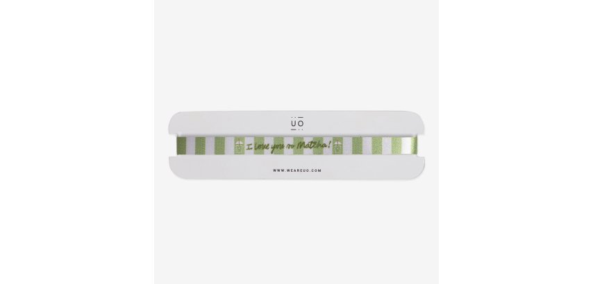 Pulsera de tela "I love you so matcha"