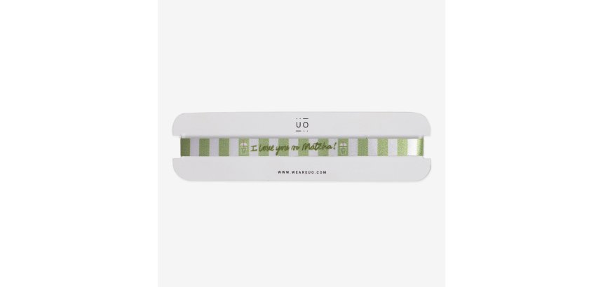 Pulsera de tela "I love you so matcha"