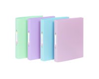 Classeur souple A4 MAXI - 2 anneaux - Dos 4 cm - polypropylène - RAINBOW PASTEL VIQUEL - Coloris assortis