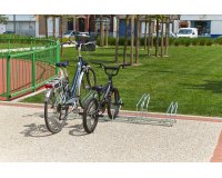 Râtelier sur 2 niveaux cote à cote pour 5 vélos