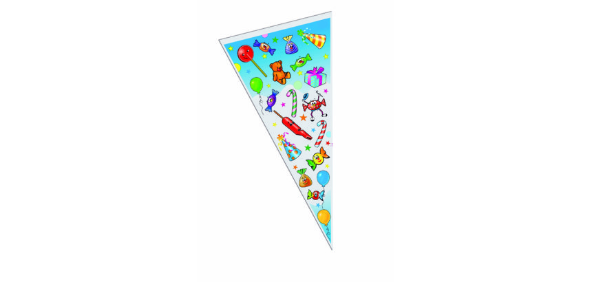 Bolsa de cono para dulces 30 x 60 cm surtida - Paquete de 100 unidades
