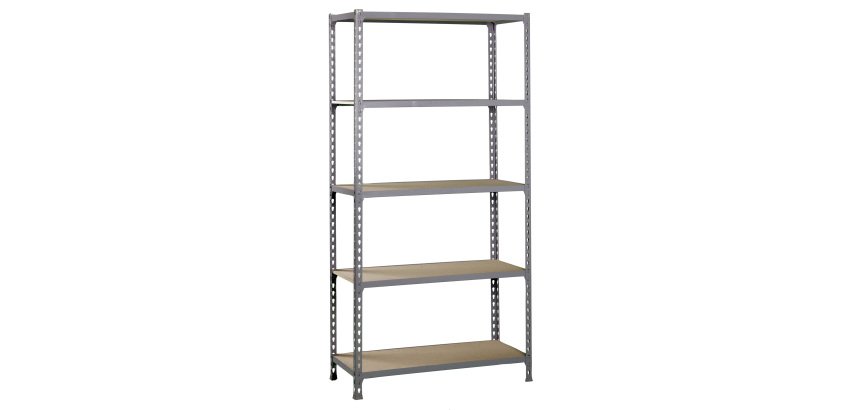 Estantería Simon Rack maderclick mini 5/300 gris/madera 180x80x30