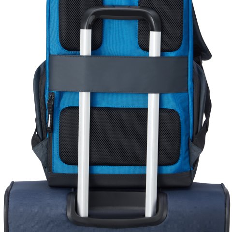 Mochila Securflap 1 compatimento protección PC 15" Azul Delsey