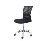 Chaise de Bureau Modèle Pardal Maille Noir Sans Accoudoirs