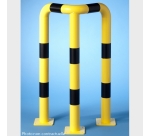Barrières de protection droite ou en angle Tube Ø 60 x 2 mm d'épaisseur  En angle 64 x 64 x HT 100 cm