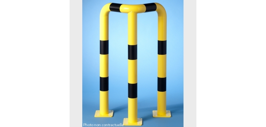 Barrières de protection droite ou en angle Tube Ø 60 x 2 mm d'épaisseur  En angle 64 x 64 x HT 100 cm