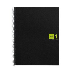 Notebook The Original, Couverture souple, A4, quadrillage 5x5 mm, 80 feuilles de 1 couleur, Miquelrius, Vert.
