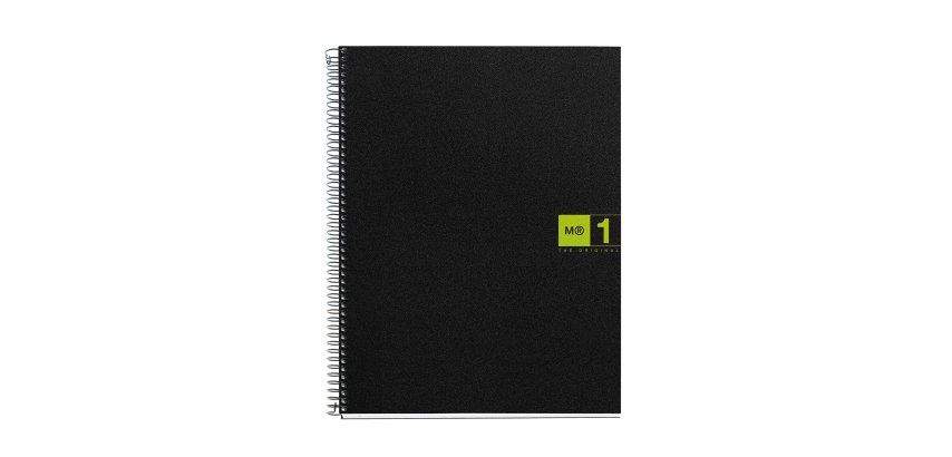 Notebook The Original, Couverture souple, A4, quadrillage 5x5 mm, 80 feuilles de 1 couleur, Miquelrius, Vert.
