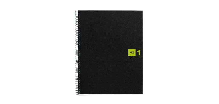 Notebook The Original, Couverture souple, A4, quadrillage 5x5 mm, 80 feuilles de 1 couleur, Miquelrius, Vert.
