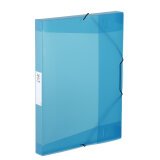 Boîte de classement plastique Viquel Coolbox 25 x 33 - format A4 dos 3 cm - translucide bleu