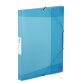 Boîte de classement plastique Viquel Coolbox 25 x 33 - format A4 dos 3 cm - translucide bleu